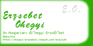 erzsebet ohegyi business card